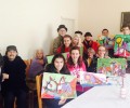 Ученици от Горна баня даряват творби на Дома за артисти ветерани